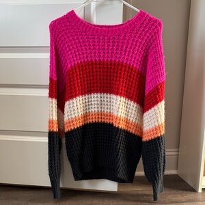 Universal Thread Pink and Red Striped Sweater